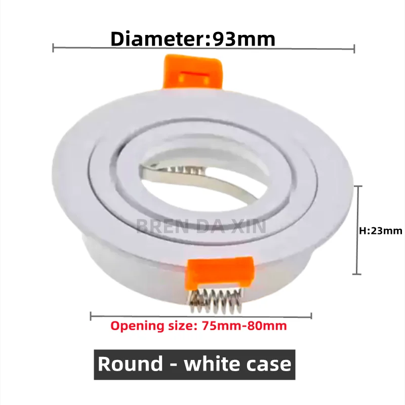 Description Picture 3 of itemUniversal Adjustable Spot Light GU10 GU16 Led Holder Black/White Halogen /Led Spot Light Frame E27 Lamp Holder Downlight Holder