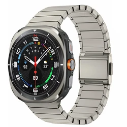 Premium Stainless Steel Magnetic Watch Band - Ultra Edition Wristband Bracelet for Galaxy Ultra 47mm (Titanium color)