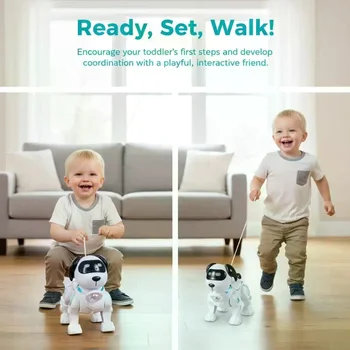 Cane robot elettronico, giocattolo interattivo per acrobazie, camminata e danza, regalo di compleanno, adatto a bambini, ragazzi e ragazze