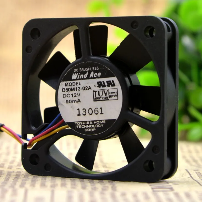 

New CPU Fan for WIND ACE D50M12-02A 5CM 5010 12V 0.09A Dual Ball Cooling Fan 50*50*10mm