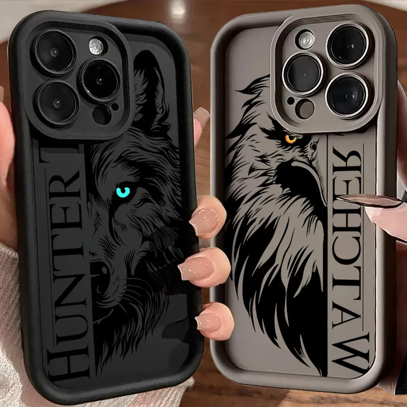 Wolf Eagle Tiger Tier weiche Silikonhülle für iPhone 17 11 15 16 13 Pro Max 14 Plus 12 16 Pro 16E 17AIR stoßfeste Handyhülle