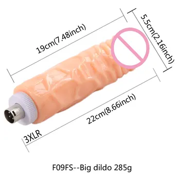 Fredorch Sex machine accessories 3XLR Connector big Dildo Skin color dildo vibrating dildo bendable dildo heated dildo 4