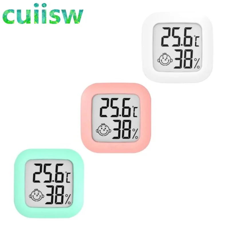 Digital Thermometer Mini LCD Digital Thermometer Hygrometer Indoor Room Electronic Temperature Humidity Meter Sensor Gauge Weather Station for Home