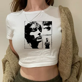 Harry Louis Art Printed Cropped Women Clothes Gothic Vintage Girls T Shirts Grunge Streetwear Aesthetic Clothes 1