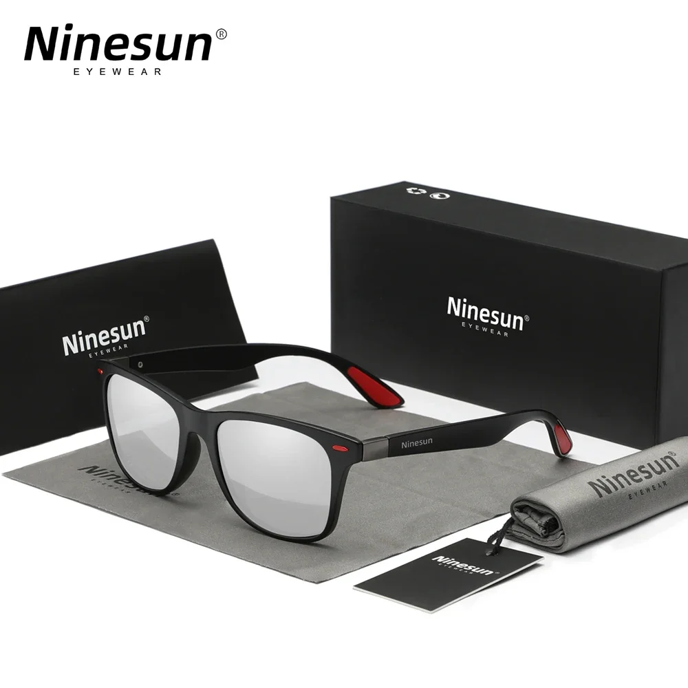 Ninesun 패션 편광 선글라스, 사각 프레임, 낚시 운전 안경, 남성 UV400