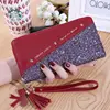 Leather Wristlet Handbag Elegant Tassel Security-Featured Women'S Wallet Spacious Clutch Wallet for Daily Use 4