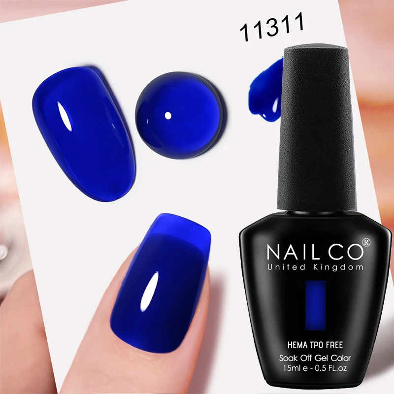 NAILCO Premium Soft Color Gel Polish - Vibrant Semi-Permanent Varnish, HEMA & TPO Free