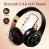Men Gift Gold Wireless Headphones Bluetooth Earphone Stereo Headset with Build-in MIC with 3.5mm Jack for Xiaomi Samsung IPHONE 1