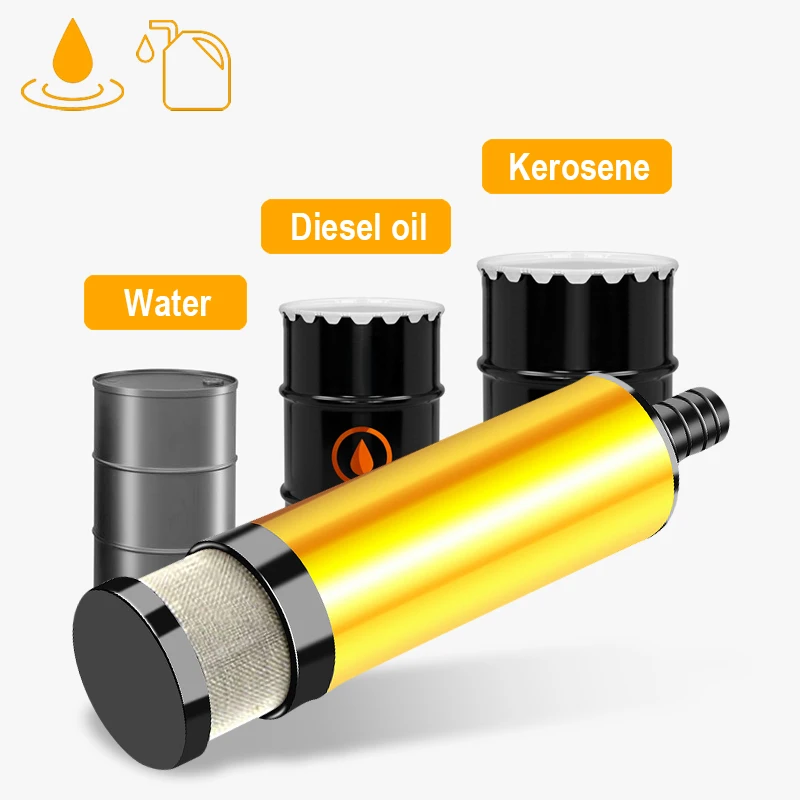 Electric Pump Oil Transfer Pump Submersible Electric Pump Water Transfer Pump Car Electric Fuel Pump DC 12V 24V For Automatic Pumping Diesel Water Submersible 12L/Min Fuel Transfer Pump Aluminum Alloy