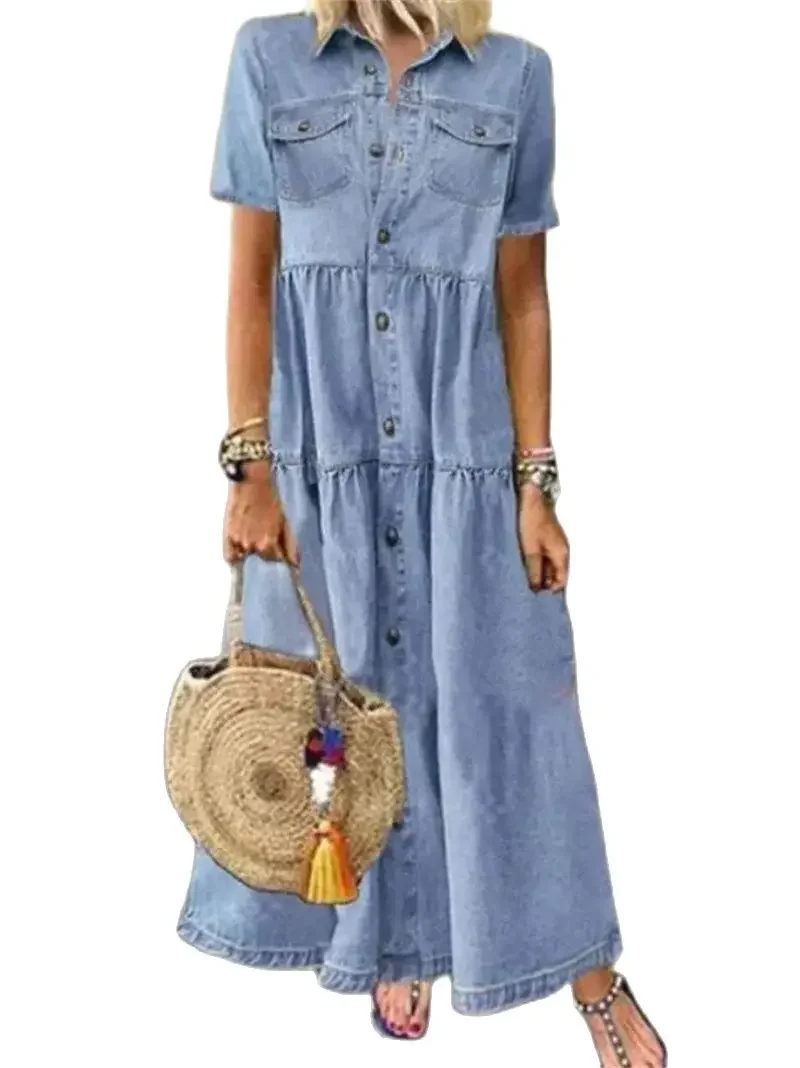 Рисунок 5 - Женское джинсовое платье с коротким рукавом