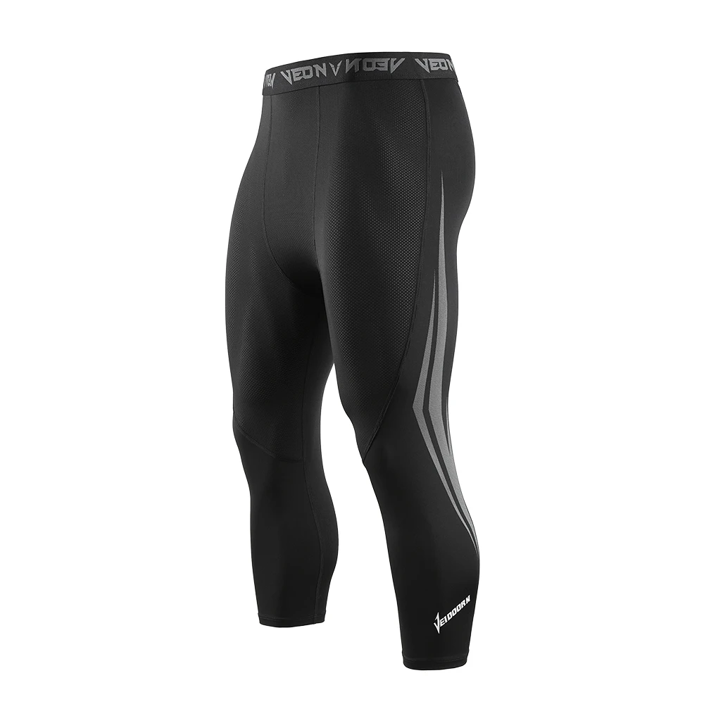 Mens 3/4 Compression Pants Tights Leggings Baselayer Running Tights Athletic Workout Active Sports Athletic Running Pants sports leggings compression pants