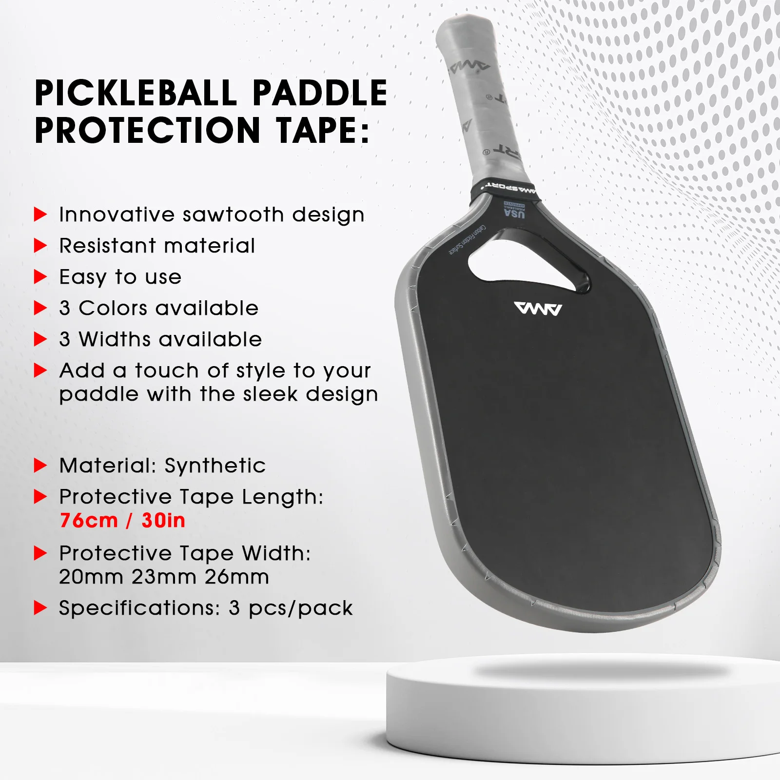 AMASPORT Pickleball Paddle Edge Protection Tape