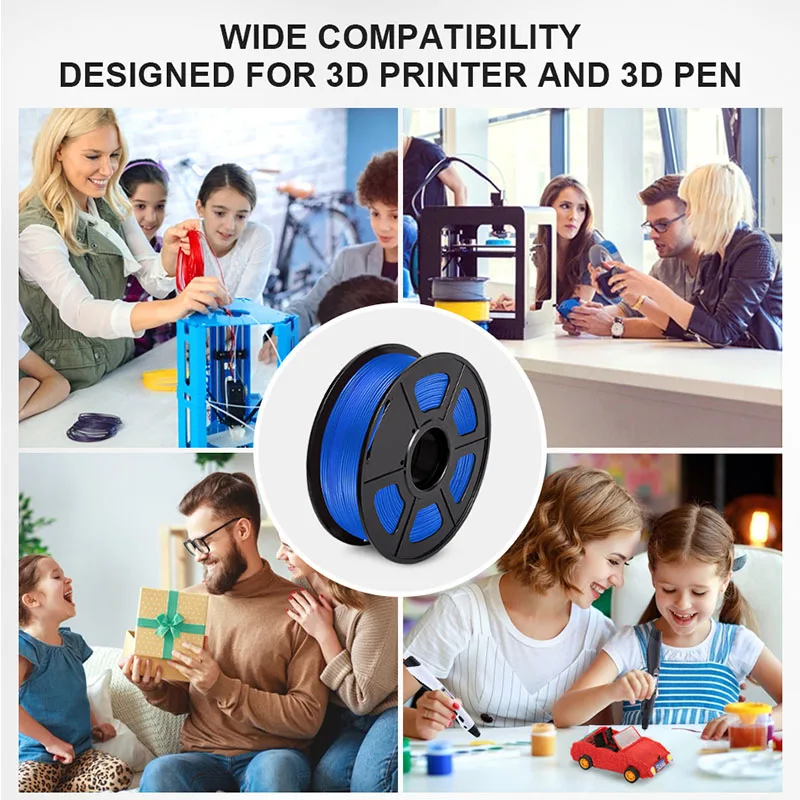 Materiais de Impressão 3d do Rolo do Filamento 1.75 mm da Impressora 3d para a Impressora 3d o Abs Pla Meta Petg Seda Tpu Madeira Arco-íris Mármore - Imagem 2