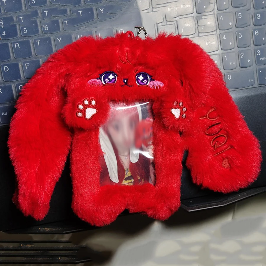 Cute plush card cover certificate photo 3 inch small card cover display pendant storage bag 6