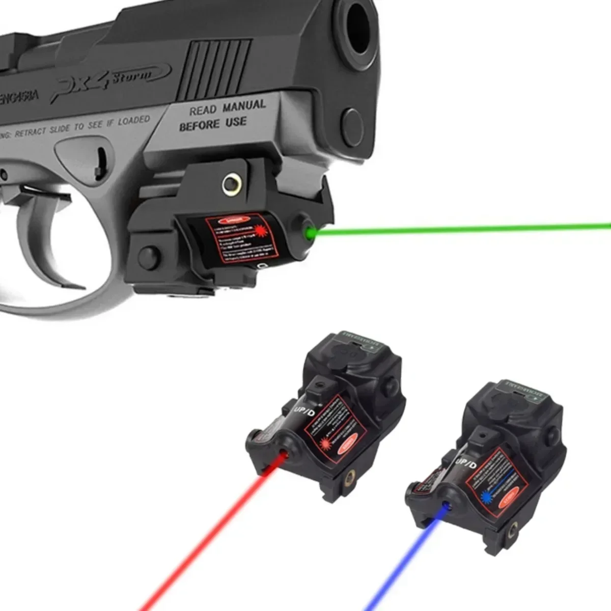 Laser Pointer Sight USB Rechargeable Red Green Blue Airsoft Weapons Pistol G2C G17 G19 9mm Fullsize Compact Handgun