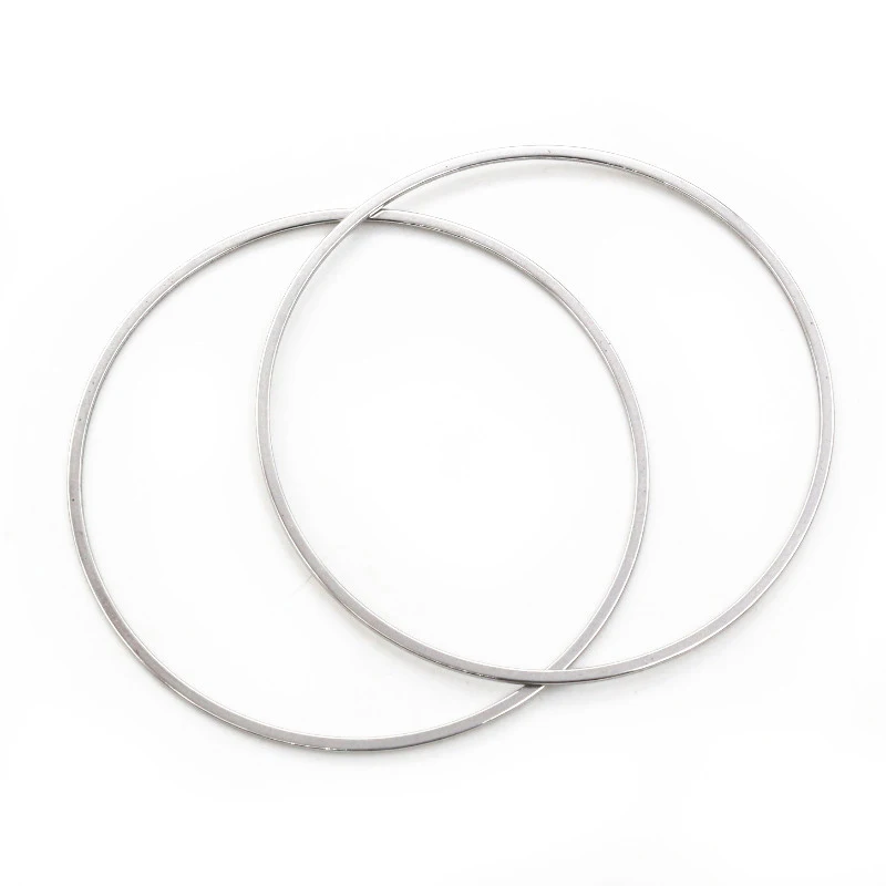 Earring Findings 20pcs 15/20/25/30/35/40mm 316 Stainless Steel Gold Plated Big Circle Ear Wire Hoops Pendant DIY Jewelry
