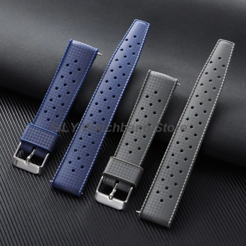 Waterproof Breathable Silicone Sport Watch Band with Quick Release