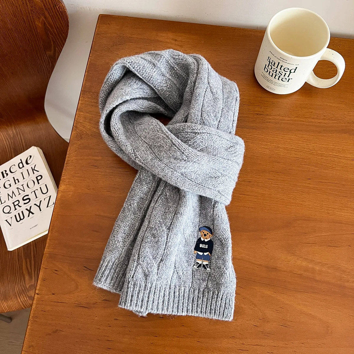 جديد 100 وشاح من الصوف الأسترالي الملتوية كابل متم...