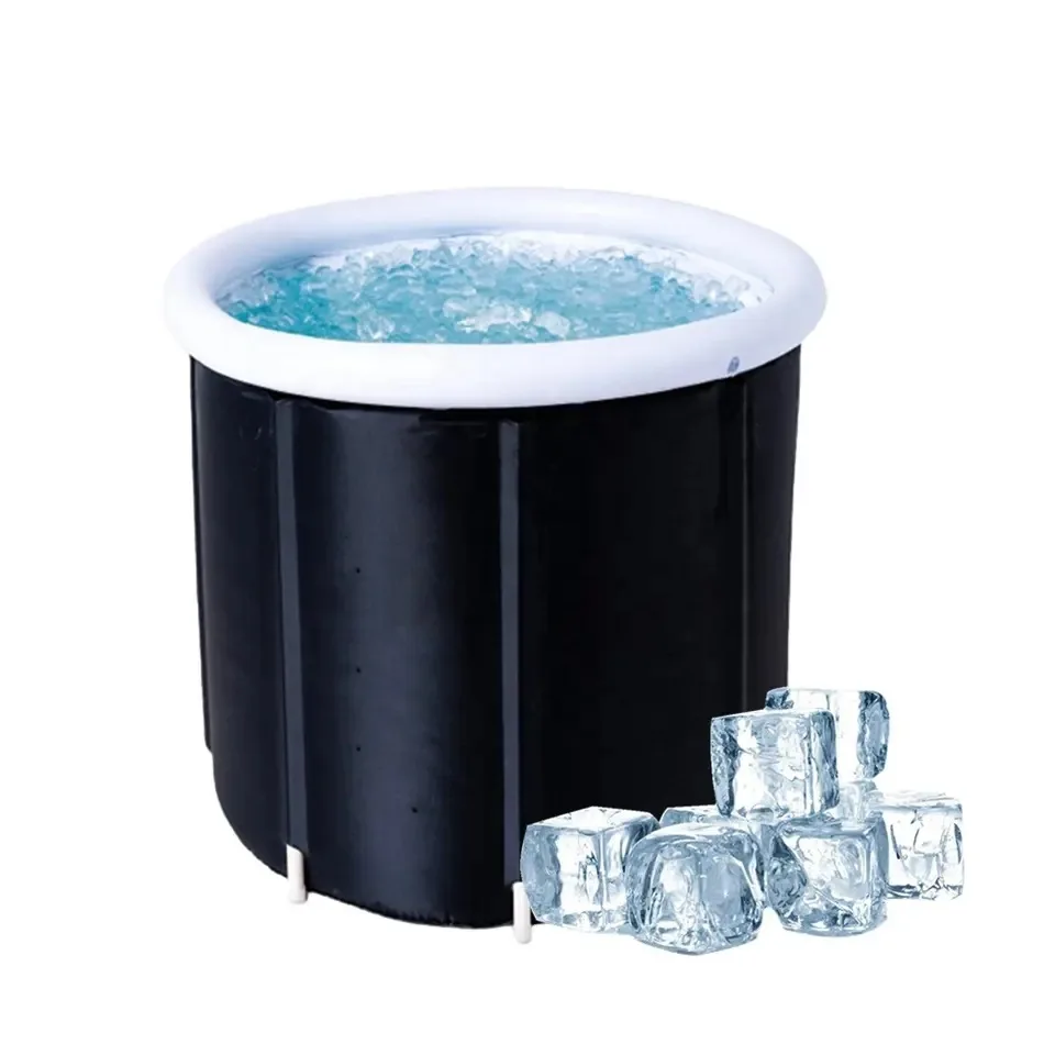 Black-Bubble-Bath-Bucket-Adult-Household-Folding-Bath-Bucket-PVC ...