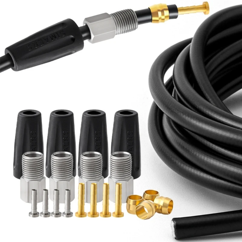 

1 Set Bike Brake Hose And Brass Connection Insert Set Bike Bicycles Hydraulic Disc Brake Hose Kits For BH59 BH90 Avids