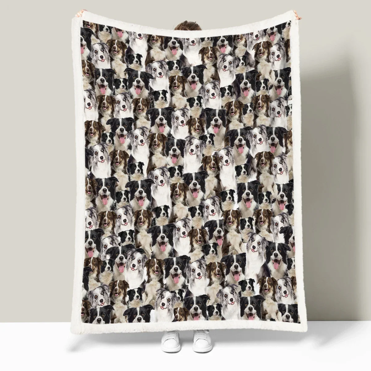 Border Collie Dog Throw ���, ����Ʈ �÷��� ���, ���� ħ��� ���� ����Ʈ �θ��� ���, 75x100cm, 130x150cm, 150x200cm