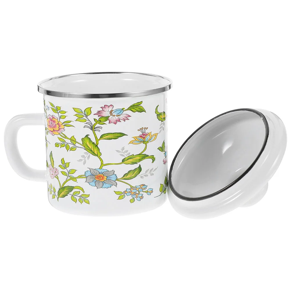 

Enamel Mug Enamel Coffee Mug Vintage Enamel Tea Water Cup Beverage Cup with Handle