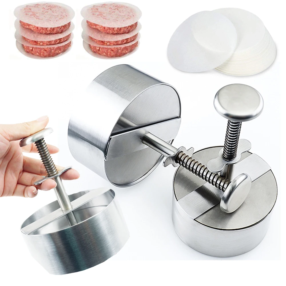 Burger Press Burger Maker Hamburger Press Hamburger Patty Maker 304 Stainless Steel Non-Stick Burger Press for Making Meat Patties and Thin Burgers