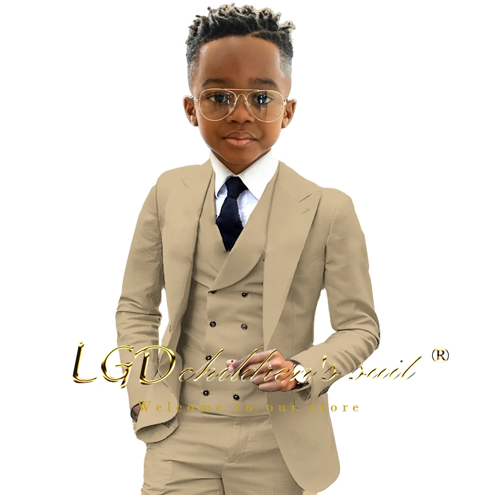 Boys Formal Suit Set Boys 3~16 years old 3-piece Tuxedo Suit Jacket Trousers Vest