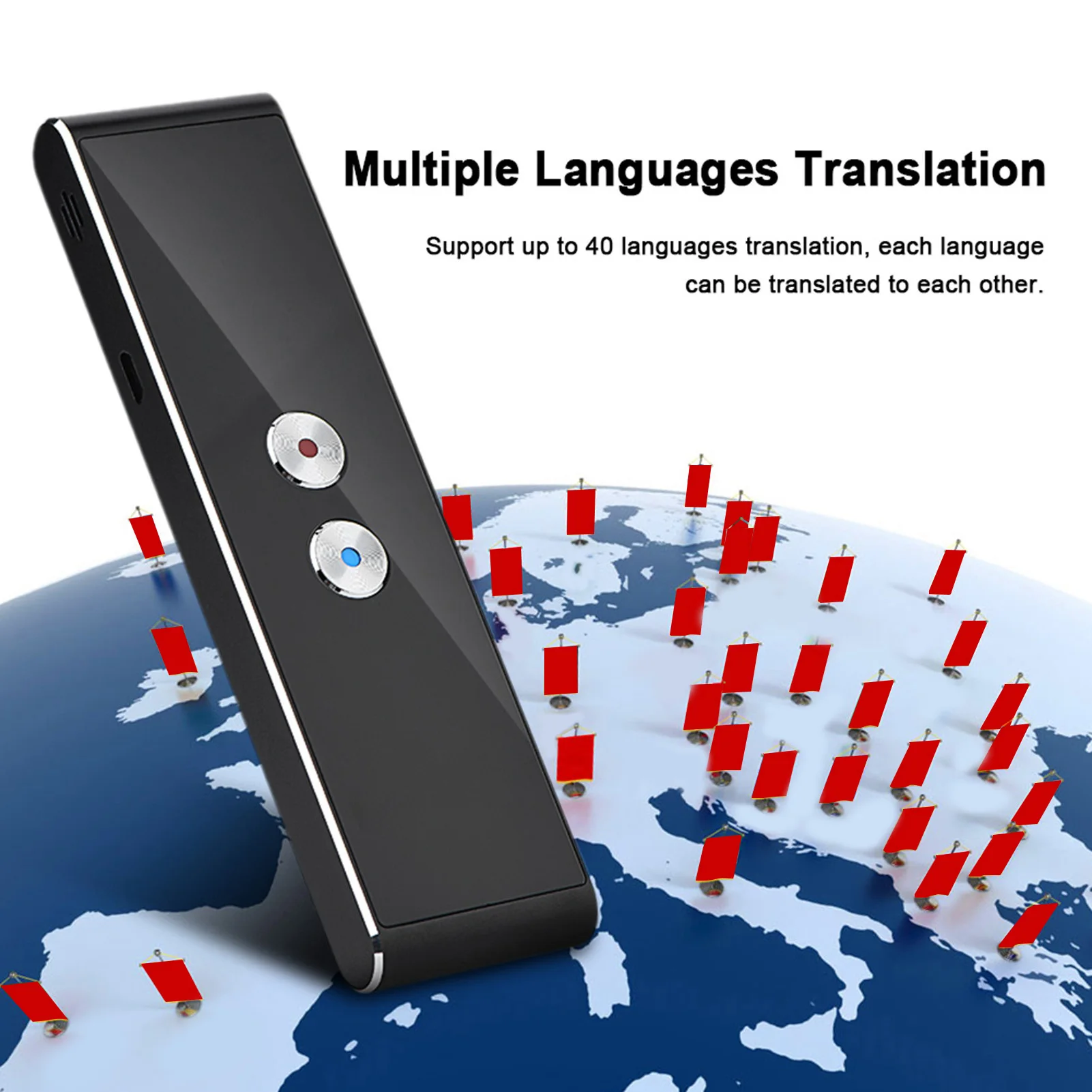 Bluetooth 2.4G Smart Pocket Interpreter Intelligent Real Time Speech Multilingual Translator Travel Translator Voice
