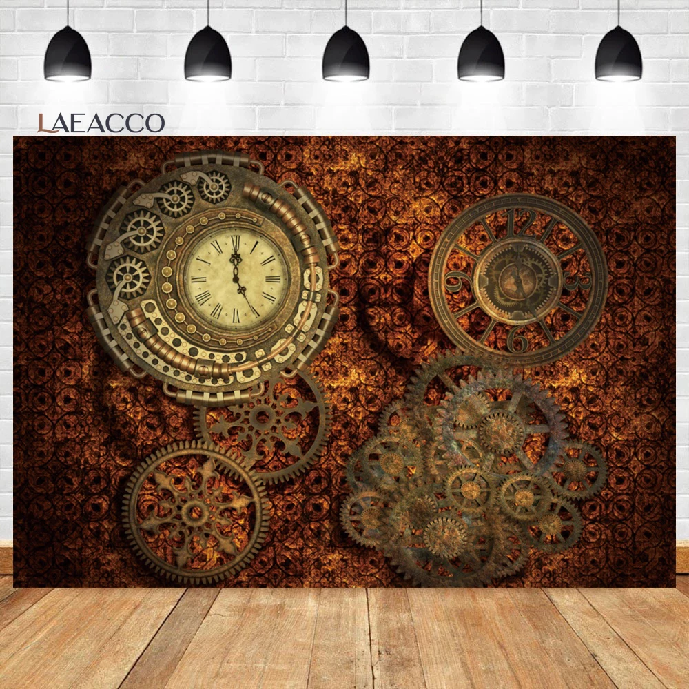 Laeacco Steampunk Machine Clock Gears Retro Style Photography Backdrops  Photographic Backgrounds For Doll Pet Photophone Props - AliExpress, image size:1000x1000