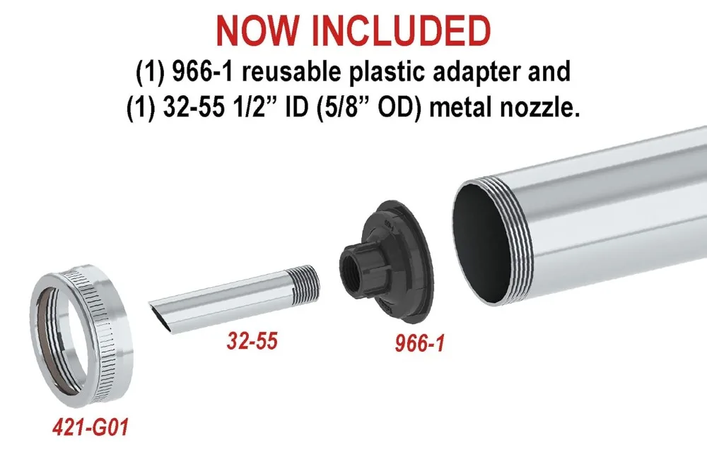 Albion Engineering Company DL-45-T17 Professional Line Special Deluxe Manual Bulk Caulking Gun with Metal Nozzle