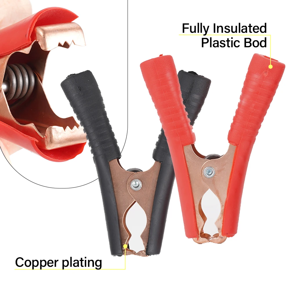 Electrical Crocodile Clamp Alligator Clip Battery Connector 2Pcs/Set