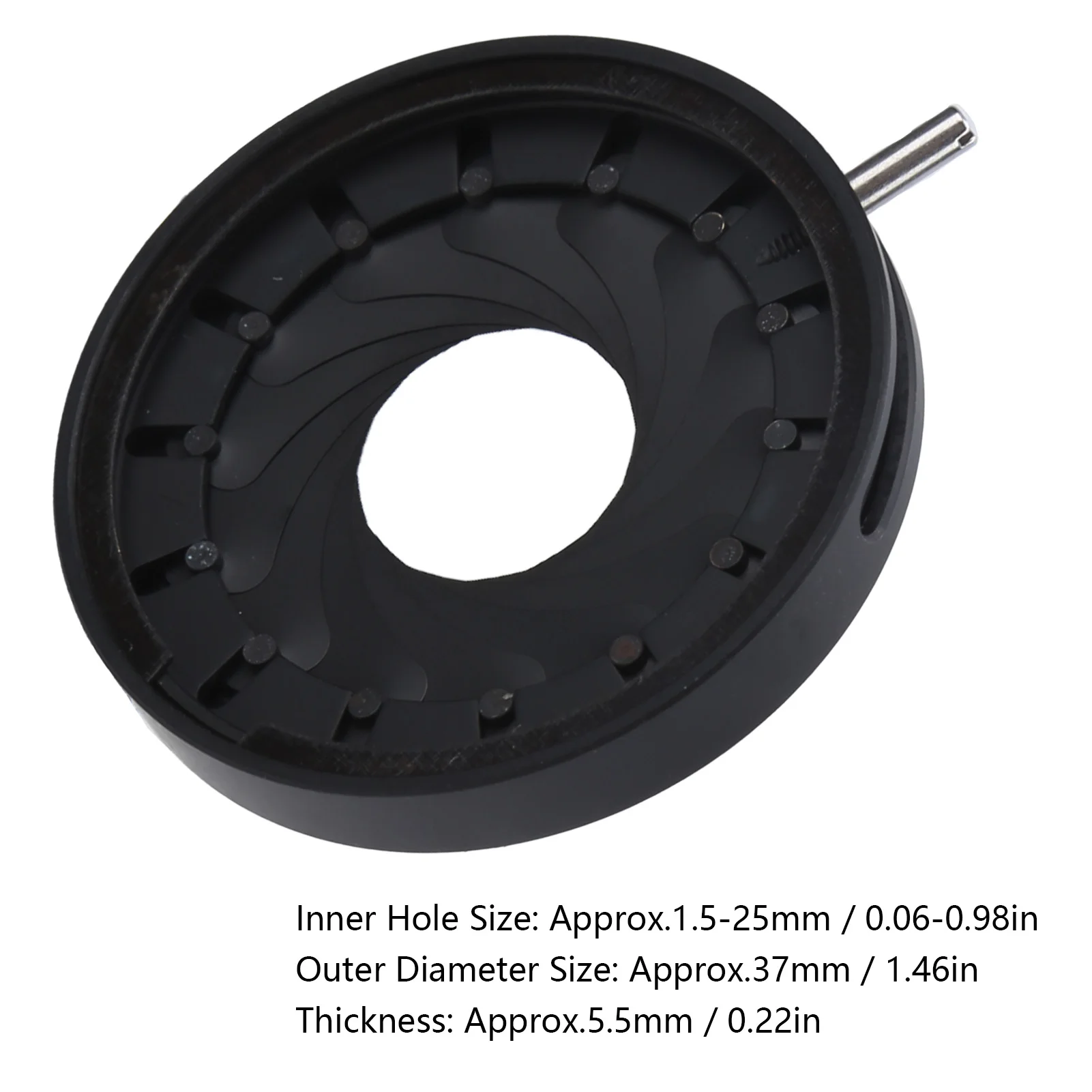 Optical Iris Aperture Diaphragm Adjustable Aperture Diaphragm 1.5-25mm Adjustable Lens Optical Diaphragm for Camera Camera Aperture