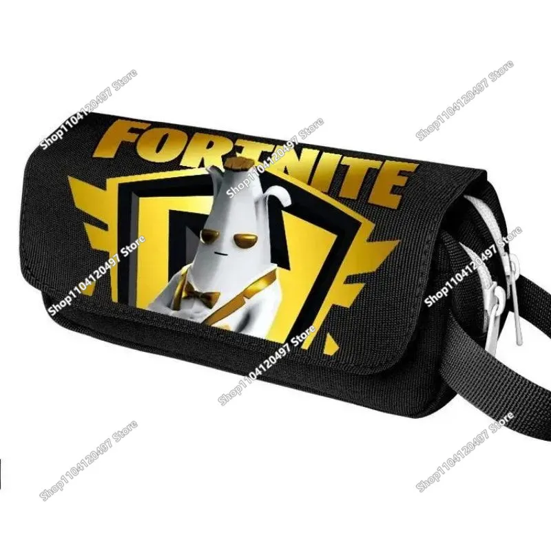 Fortnited 소년 연필 케이스 대용량 방수 휴대용 코스프레 파우치 사무용품 선물 장난감