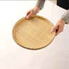 Hand-Woven Round Bamboo Sieve, Hand-painted Bamboo Raft, Dustpan, DIY Decorative Fruit Bread Basket, Kitchen Storage Tray 6