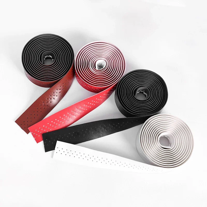 

Bicycle Handlebar Tape Road Race PU Leather Texture Punch Handle Belt Riding Equipment Bicycle Handle Belt Accessories