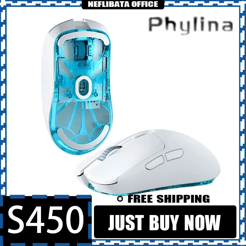 

Мышь компьютерная беспроводная PHYLINA S450, 2,4 ГГц, легкая