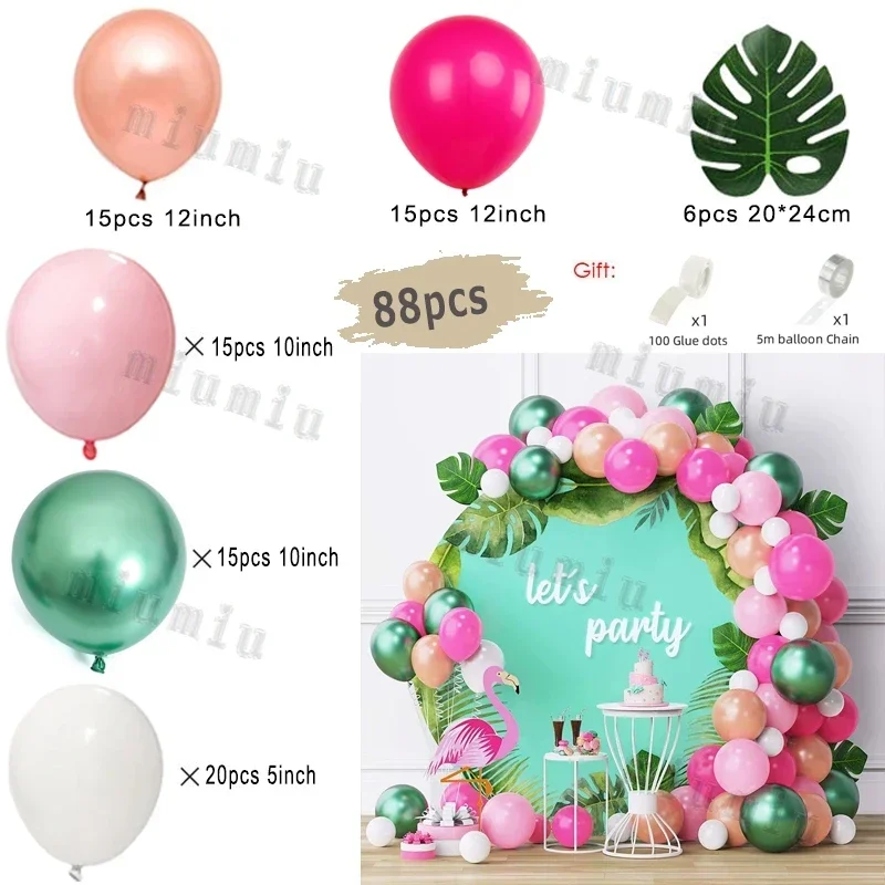 thumbnail image 1 of Kit de arco de guirnalda de globos con diseño de animales de safari en la jungla para fiesta de cumpleaños, diseño de ciervo, decoración para baby shower de niño, globos de látex, suministros, 1 of 5