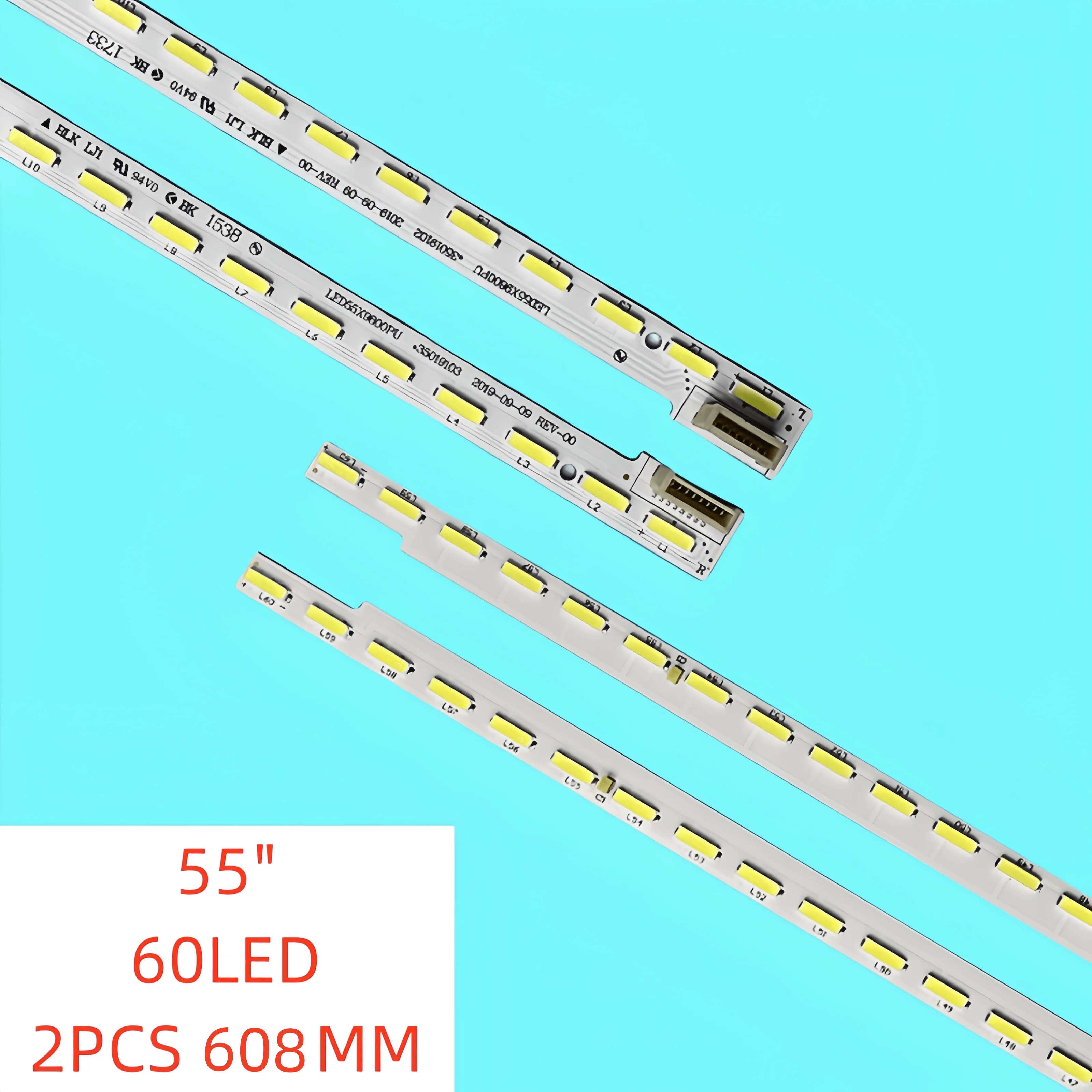 

Новинка, флуоресцентная панель для Konka LED55R6680AU LED55R6610U 35019099 LED55T60U 35019100 LED55X9800PU 35019098, 2 шт./комплект