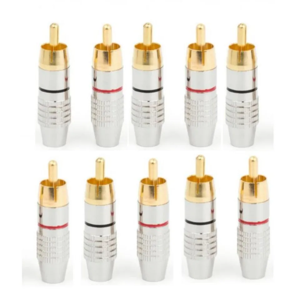 Adattatore audio video RCA maschio a 2RCA femmina con spina Lotus
