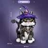 New in Magic Cat Building Blocks Cool And Hats Eyes Can Change Color Assembe Model Collector ornament Set For Kids Gift 4