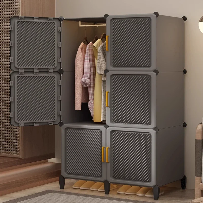 Closet Closet Kids Storage Organizer Children's Cabinet Wardrobe Toy Sliding Door Dress Room Baby Child Clothes Furniture
