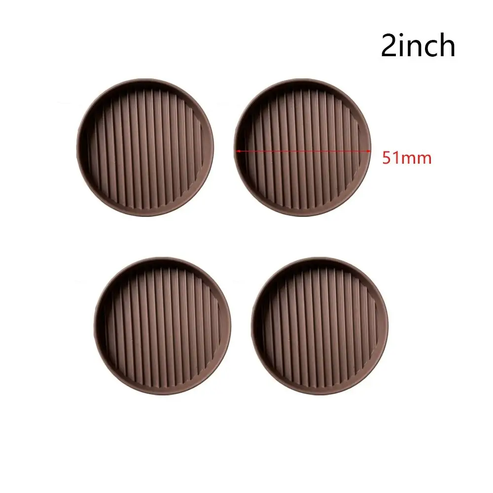 Set of 4 Non-Slip Rubber Furniture Pads and Caster Cups