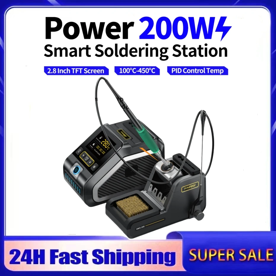 FNIRSI DWS-200 200W Rework Soldering Station C210/C245 Handle With Soldering Helping Hand Electronic Welding Repair Solder Tools