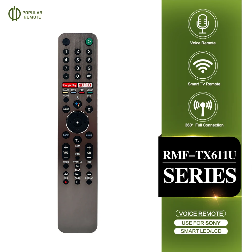 Rmf-Tx611U Telecomando Vocale Retroilluminato Per Tv 4K Hd Kd-55Xh9505 Kd-65Xh9505 Kd-75Xh9505 Kd-85Xh9505 Sostituire Per Sony