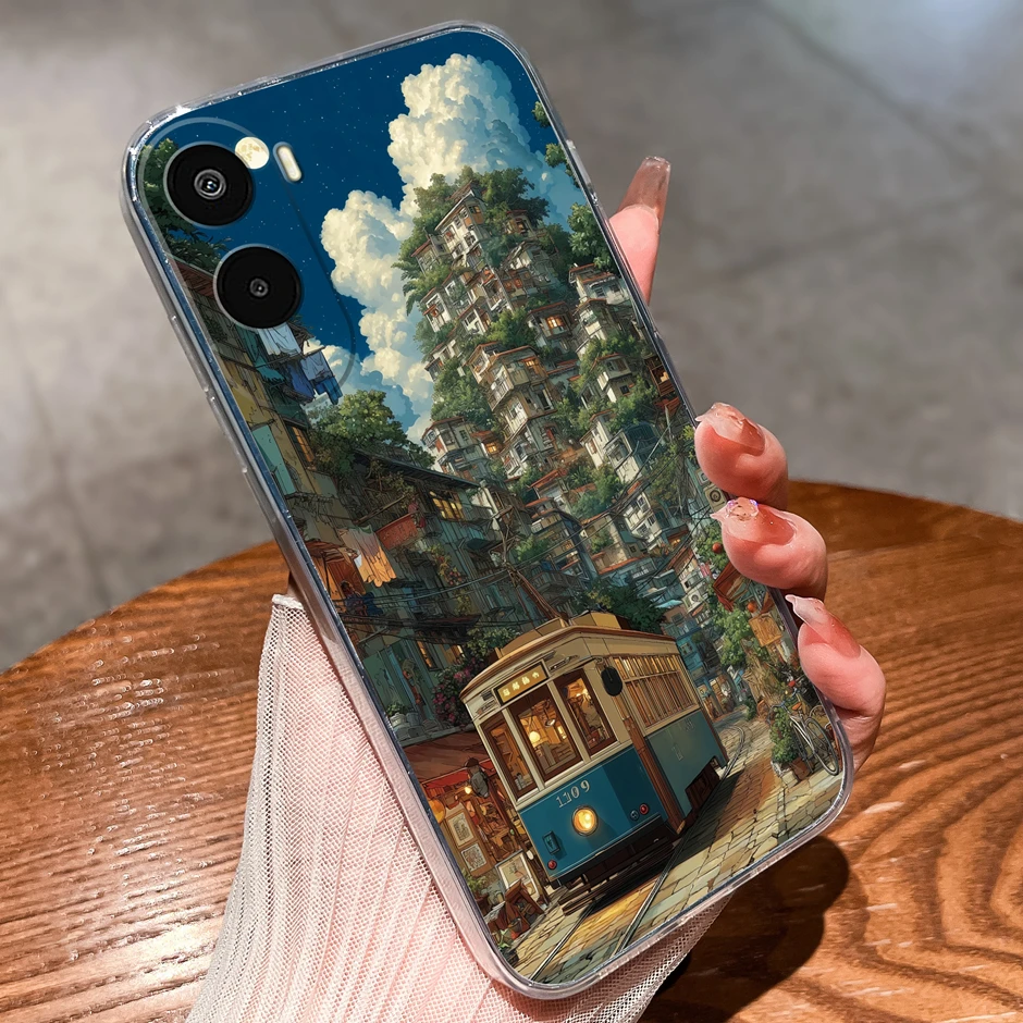 Cartoon Sweet Bowknot Antifouling Anti-Drop Clear Protective Case