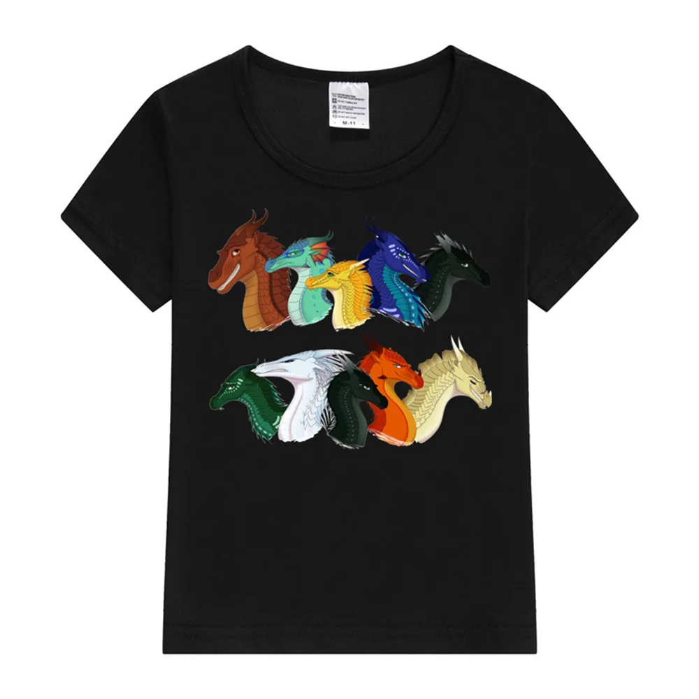 Wings of Fire POV Characters Kids T-Shirt Dragon Kids Boys Clothes White Short Sleev T-shirts Summer Children Clothing Baby Tops 2
