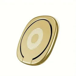 Sleek 360° Rotating Metal Phone Stand and Finger Ring Holder (Golden)