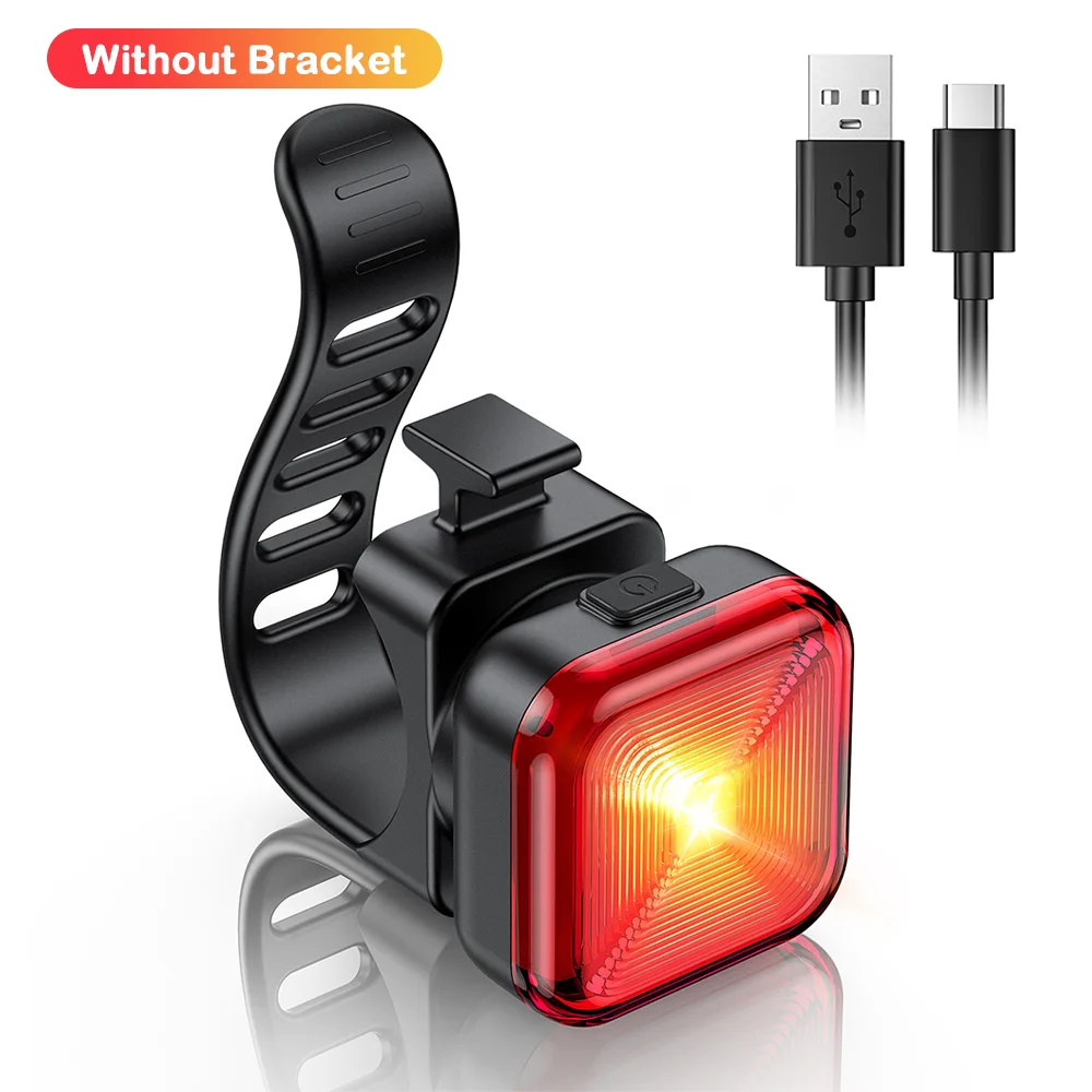 Extractme Bike Tail Light For Cargo Rack Mounting Usb-C Rechargeable Ip64 Led Cycling Safety Flashlight With 5 Lighting Modes