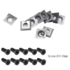 14x14x2mm-4R0.5 Carbide Cutters Replacement Square Straight for Grizzly T21348 and Woodworking Spiral Helical Planer Head 10pcs 3
